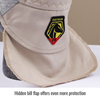 FR Cotton Welding Cap with Hidden Bill Extension, Gray/Stone Khaki
